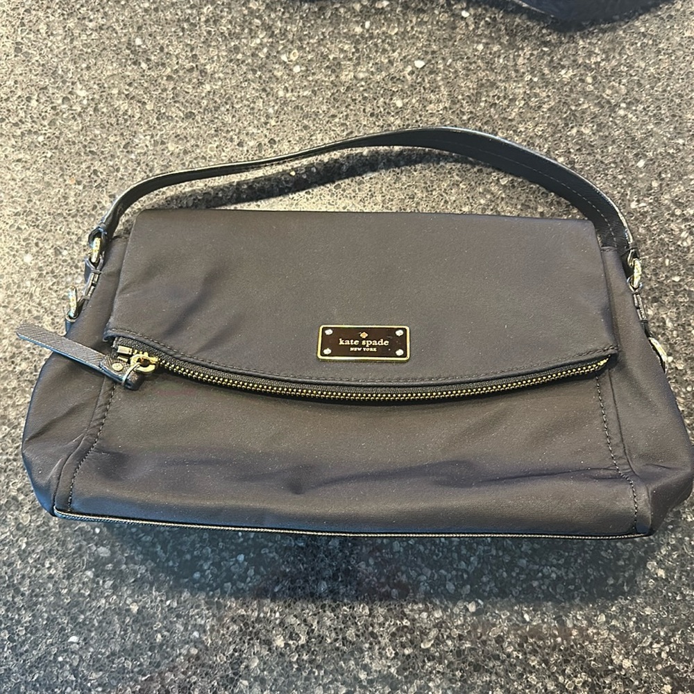 Kate Spade New York Top Handle Nylon Bag with attachable strap to wear crossbody